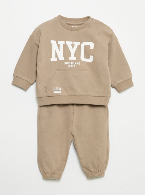 Ensemble 2 pièces - sweat + pantalon de jogging - Kiabi