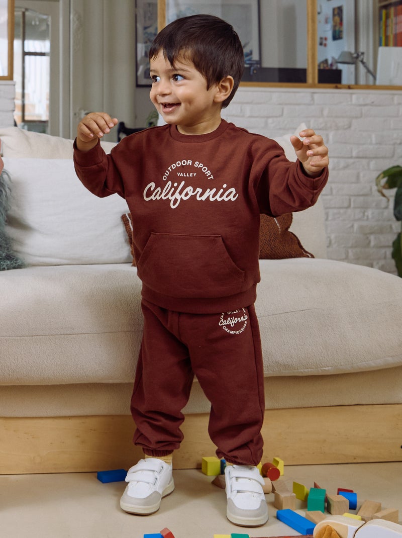 Ensemble 2 pièces - sweat + pantalon de jogging Rouge - Kiabi