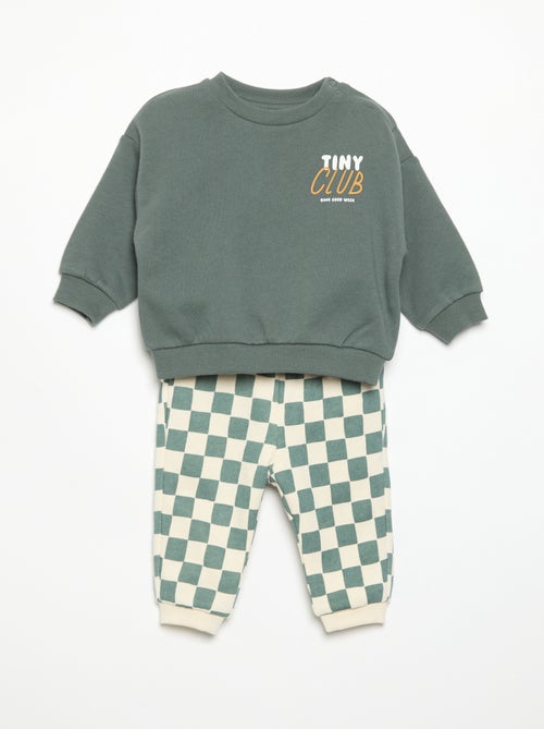 Ensemble 2 pièces - Sweat + pantalon de jogging - Kiabi