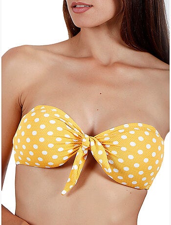 Ensemble 2 pièces bikini bandeau push-up life dots