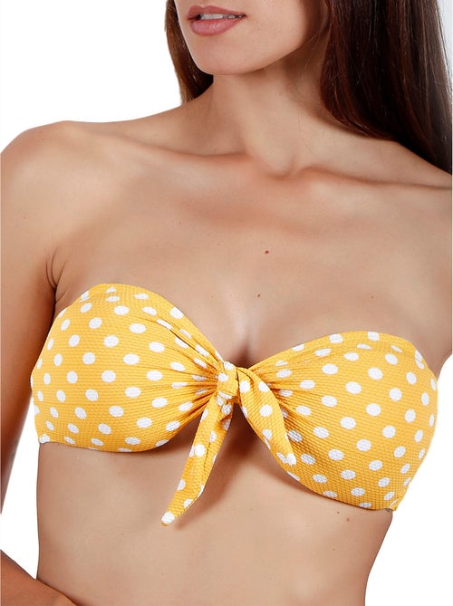 Ensemble 2 pièces bikini bandeau push-up Life Dots - Kiabi