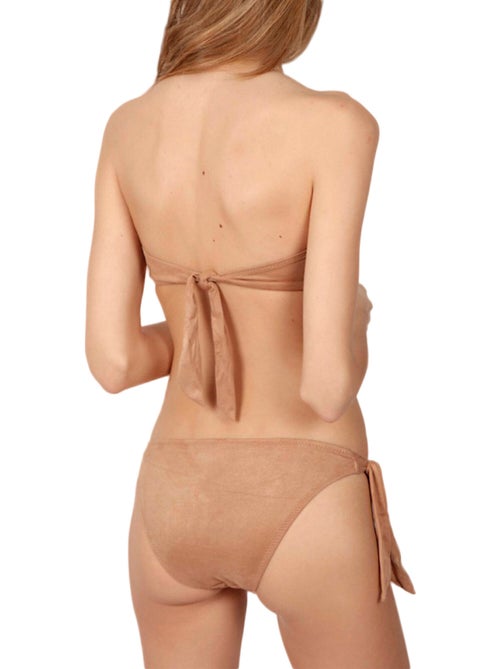 Ensemble 2 pièces bikini bandeau push-up sand desert - Kiabi