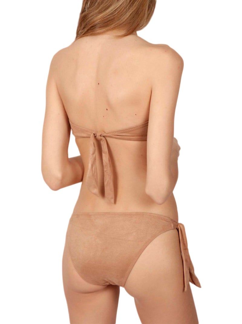 Ensemble 2 pièces bikini bandeau push-up sand desert Beige - Kiabi