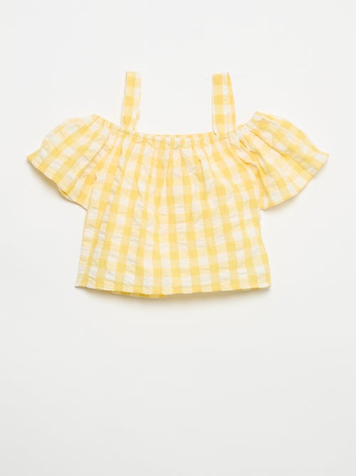 Ensemble 2 pièces blouse et short avec volants - Kiabi