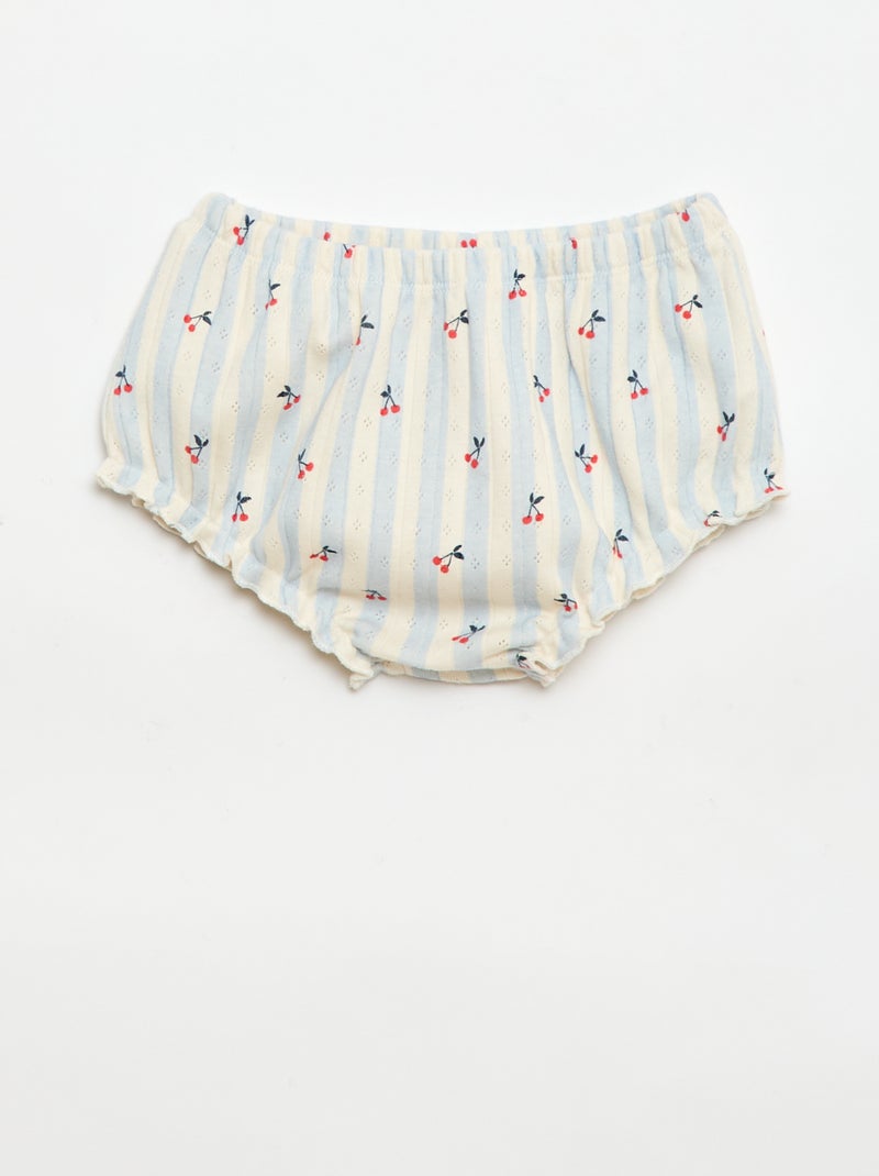 Ensemble 2 pièces body + culotte Bleu - Kiabi