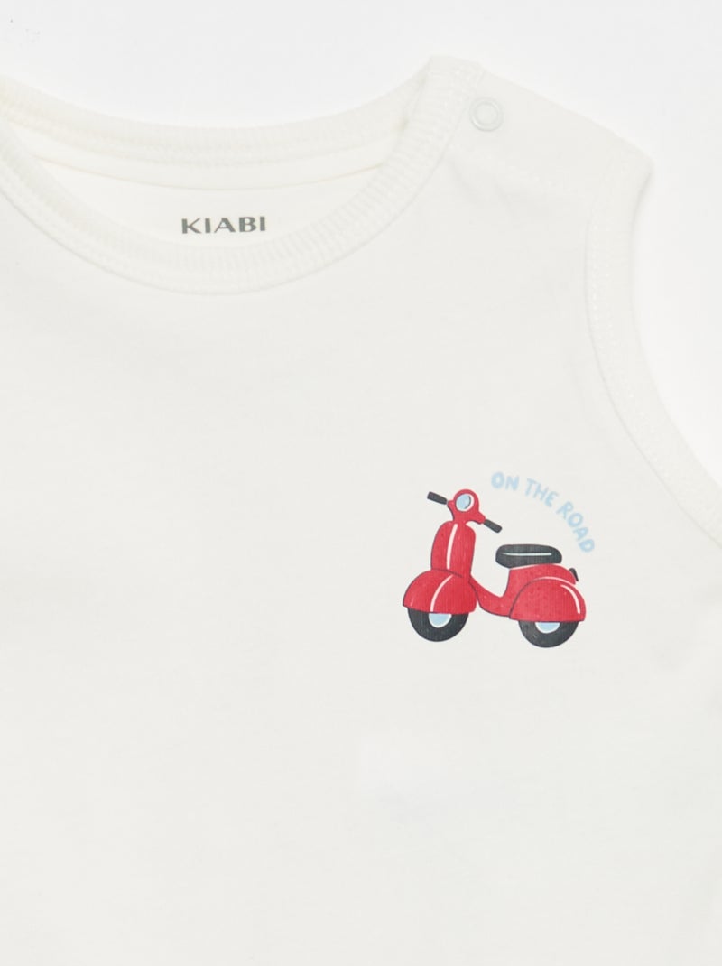 Ensemble 2 pièces débardeur + short Blanc - Kiabi