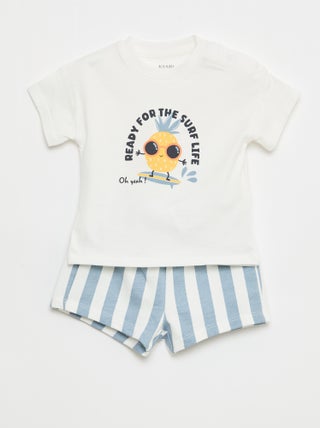 Ensemble 2 pièces en coton  T-shirt + short