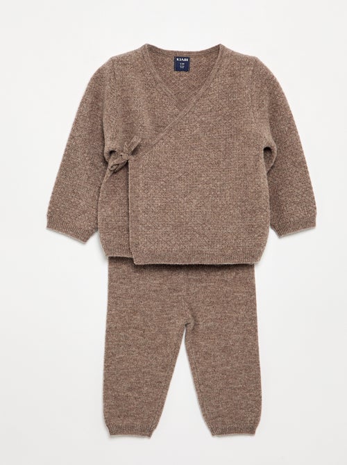 Ensemble 2 pièces en laine et cachemire - Premium - Kiabi