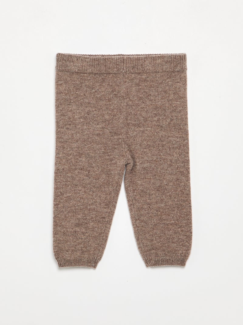 Ensemble 2 pièces en laine et cachemire - Premium Marron - Kiabi