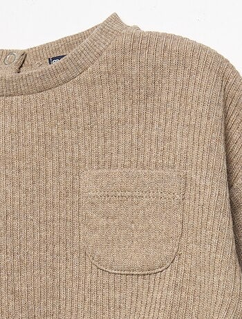 Ensemble 2 pièces en maille côtelée - Sweat + pantalon
