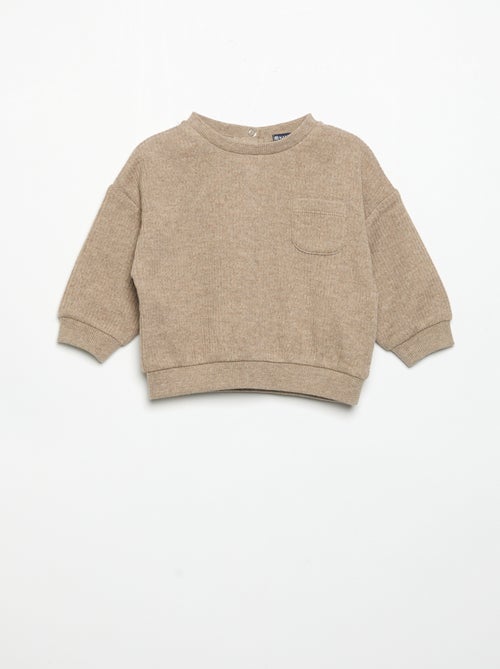Ensemble 2 pièces en maille côtelée - Sweat + pantalon - Kiabi Ensemble 2 pièces en maille côtelée - Sweat + pantalon - Kiabi