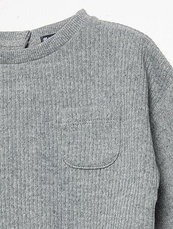 Ensemble 2 pièces en maille côtelée - Sweat + pantalon