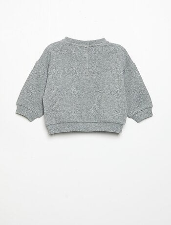 Ensemble 2 pièces en maille côtelée - Sweat + pantalon