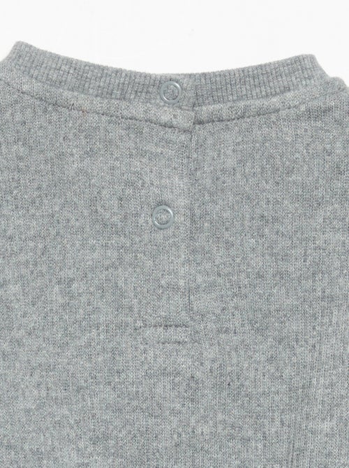 Ensemble 2 pièces en maille côtelée - Sweat + pantalon - Kiabi