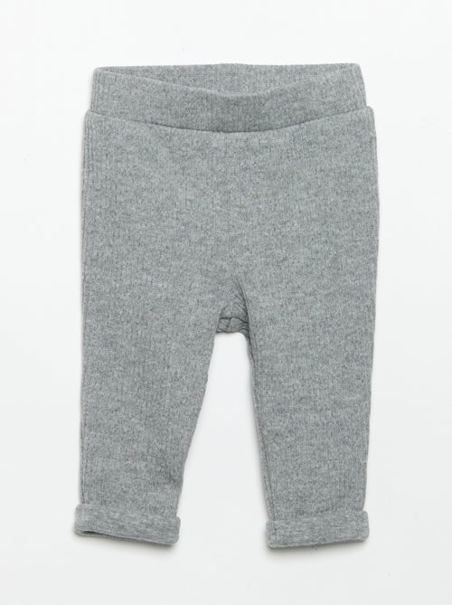 Ensemble 2 pièces en maille côtelée - Sweat + pantalon - Kiabi