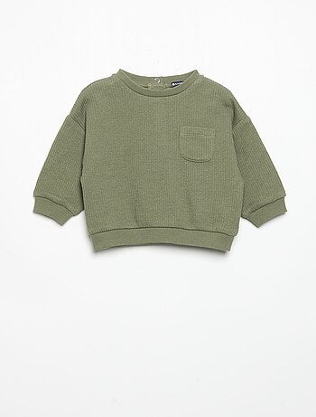 Ensemble 2 pièces en maille côtelée - Sweat + pantalon