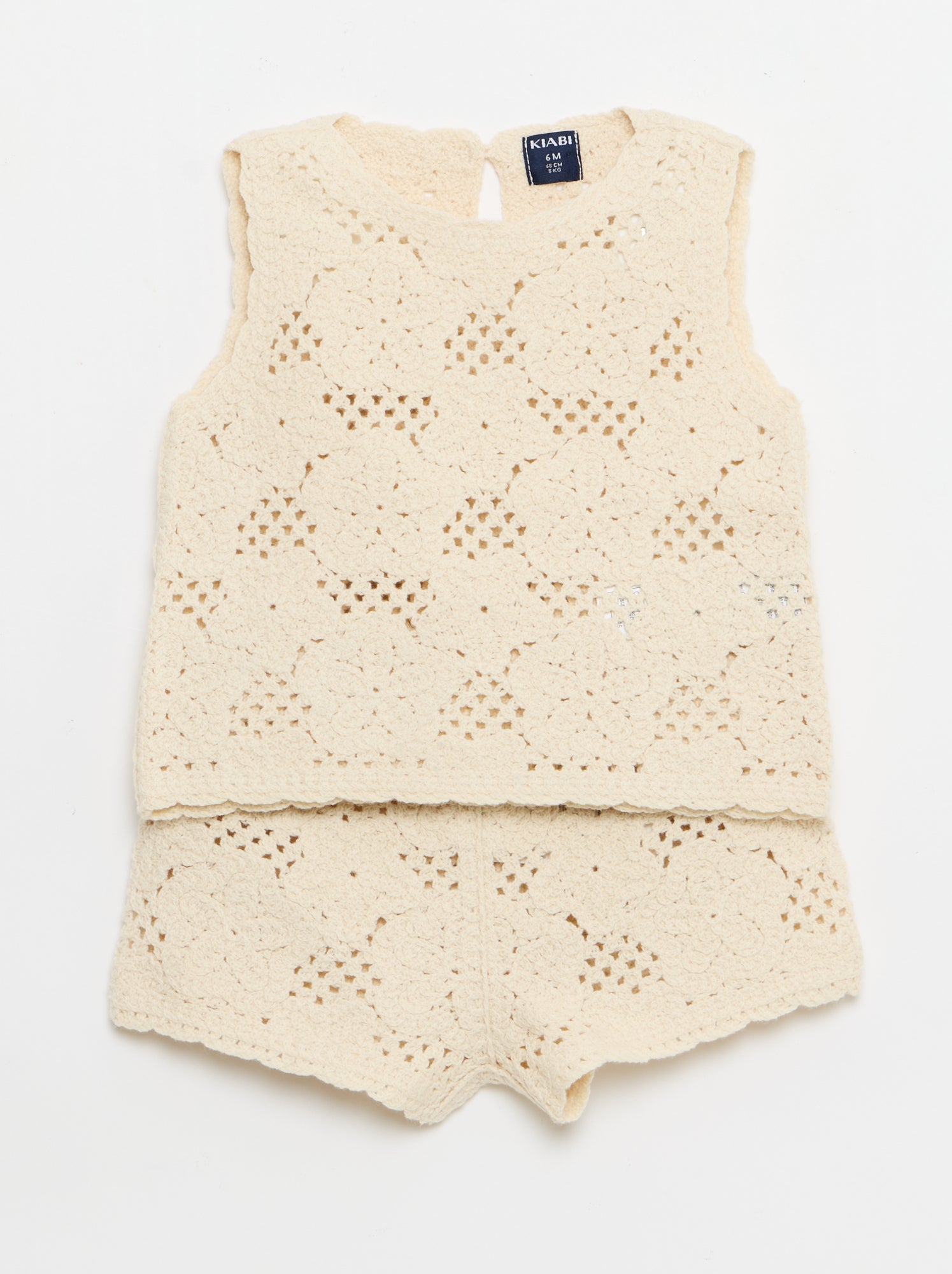 Ensemble 2 pièces en maille crochet - top + short