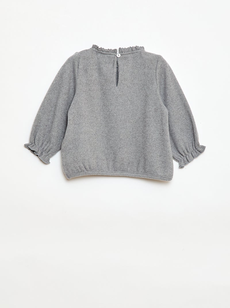 Ensemble 2 pièces en maille doudou Gris - Kiabi