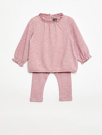 Ensemble 2 pièces en maille doudou