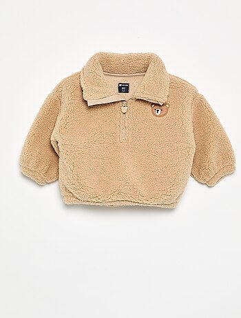 Ensemble 2 pièces en matière moutonnée - Sweat + pantalon