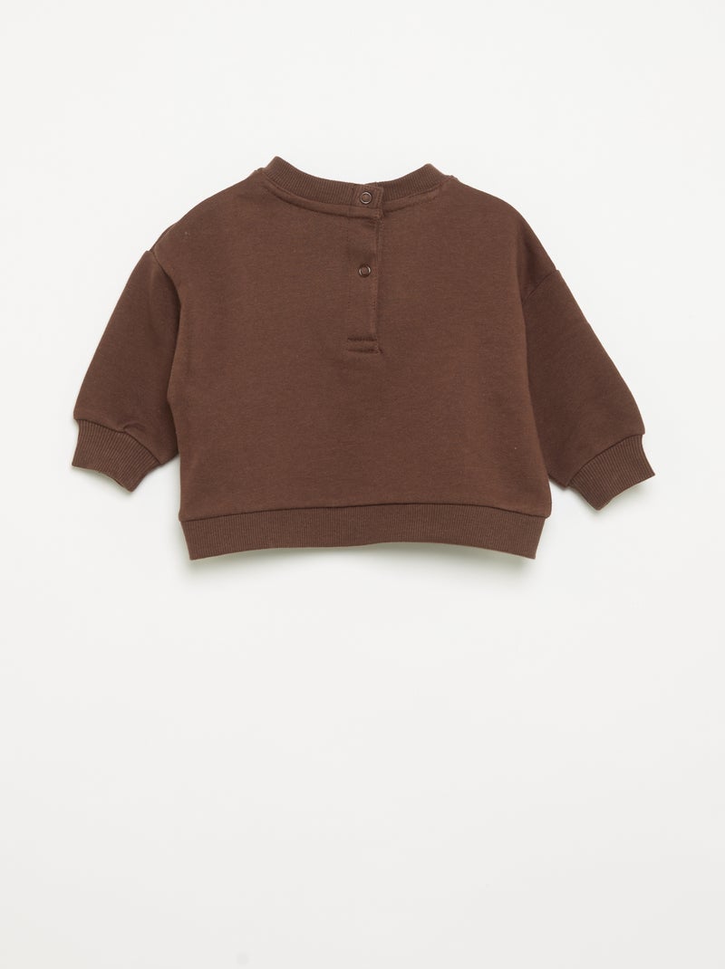 Ensemble 2 pièces en polaire - sweat + pantalon de jogging Marron - Kiabi