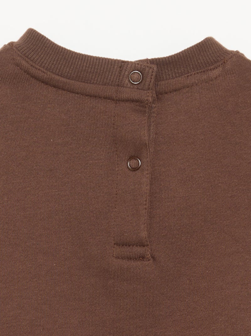 Ensemble 2 pièces en polaire - sweat + pantalon de jogging Marron - Kiabi