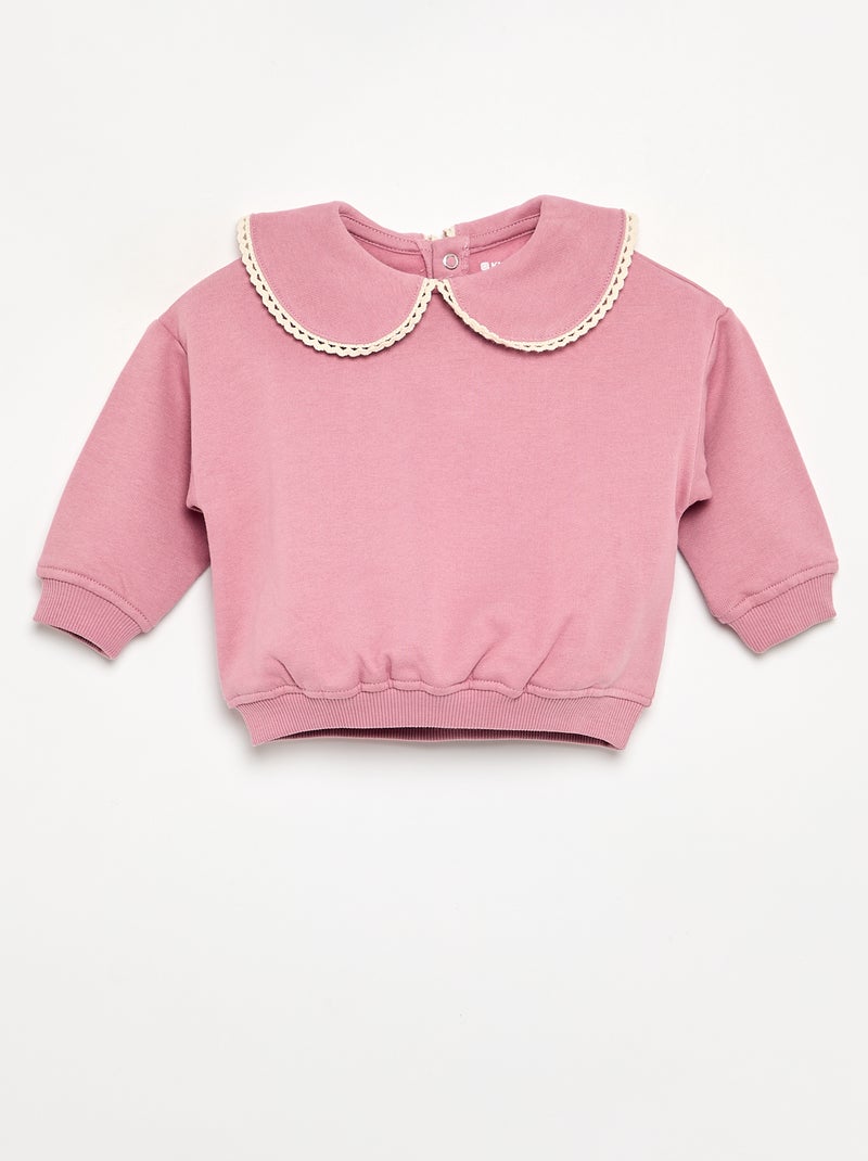 Ensemble 2 pièces en polaire - Sweat + pantalon Rose - Kiabi