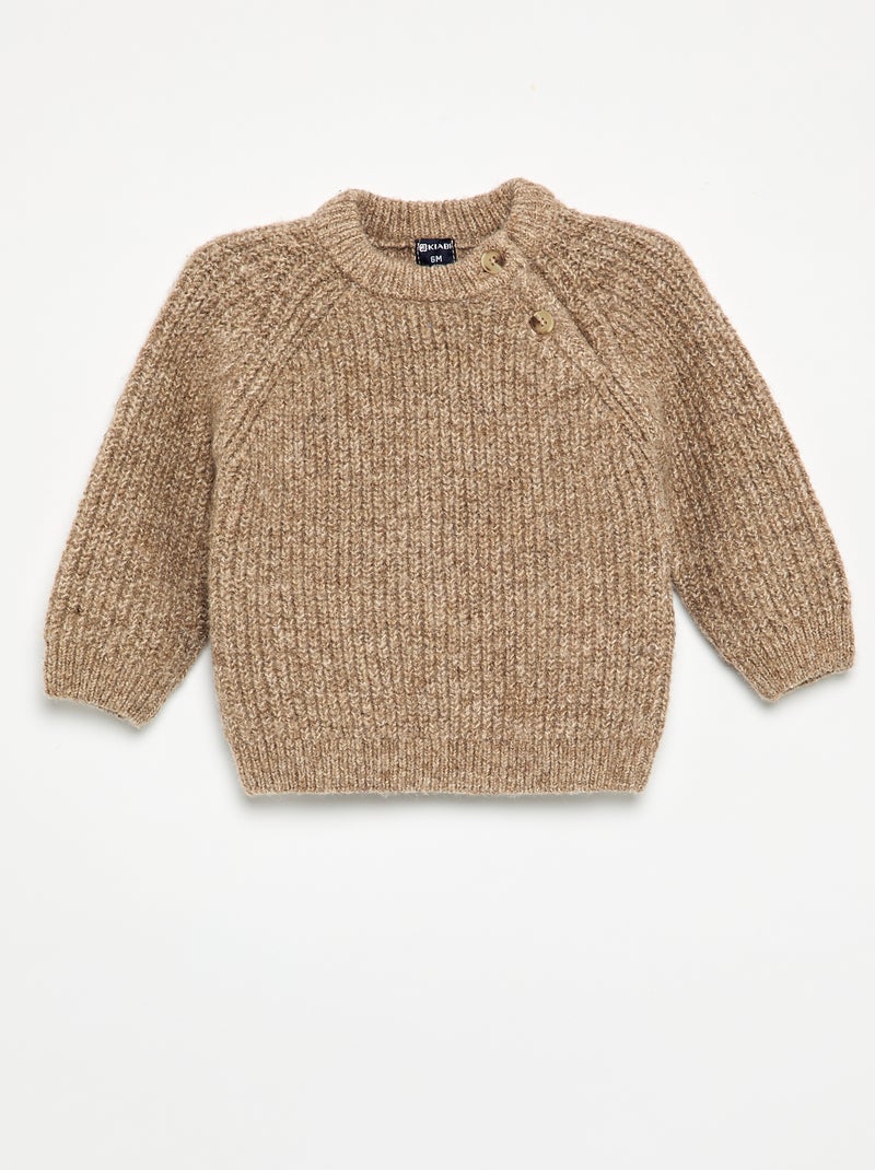 Ensemble 2 pièces en tricot - pull + legging Beige - Kiabi
