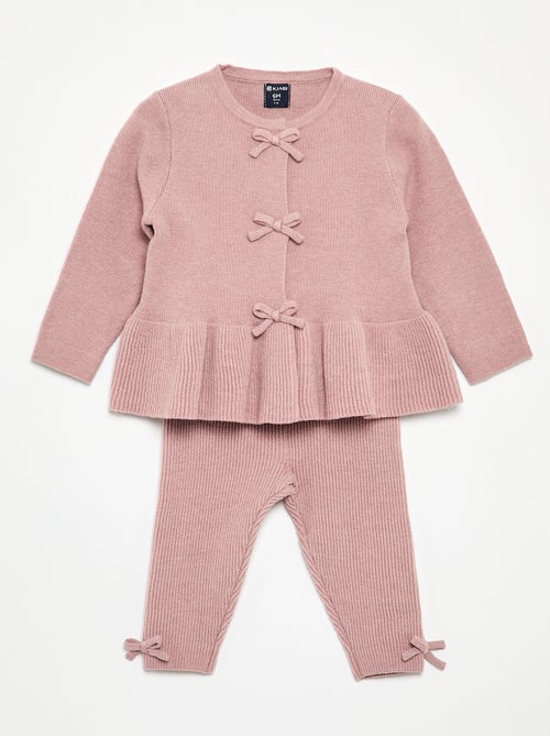 Ensemble 2 pièces en tricot - Pull + legging - Kiabi