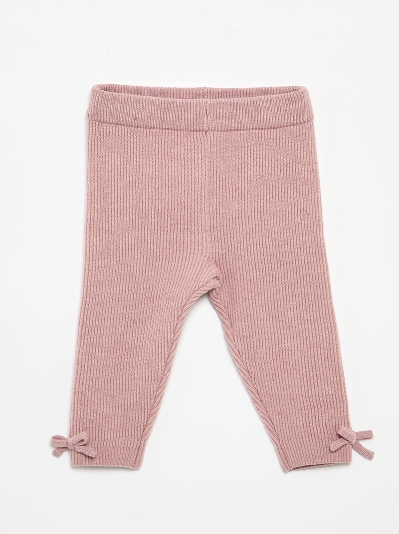 Ensemble 2 pièces en tricot - Pull + legging Rose - Kiabi