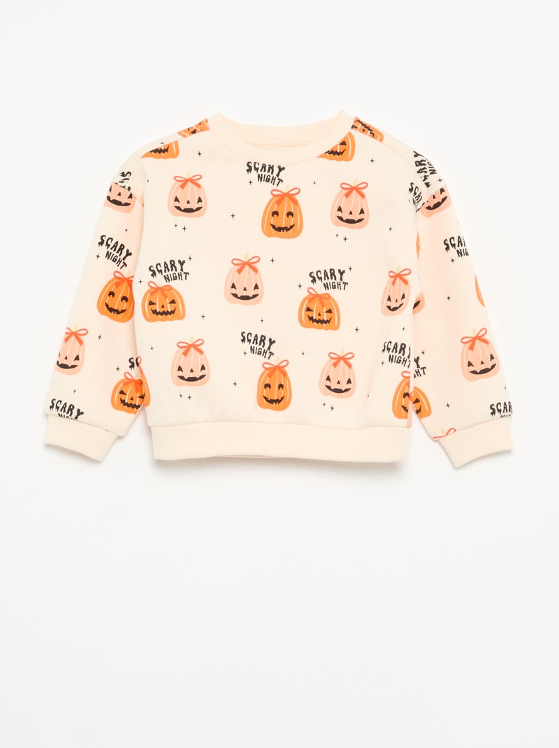 Ensemble 2 pièces 'Halloween' - Sweat + legging Beige - Kiabi