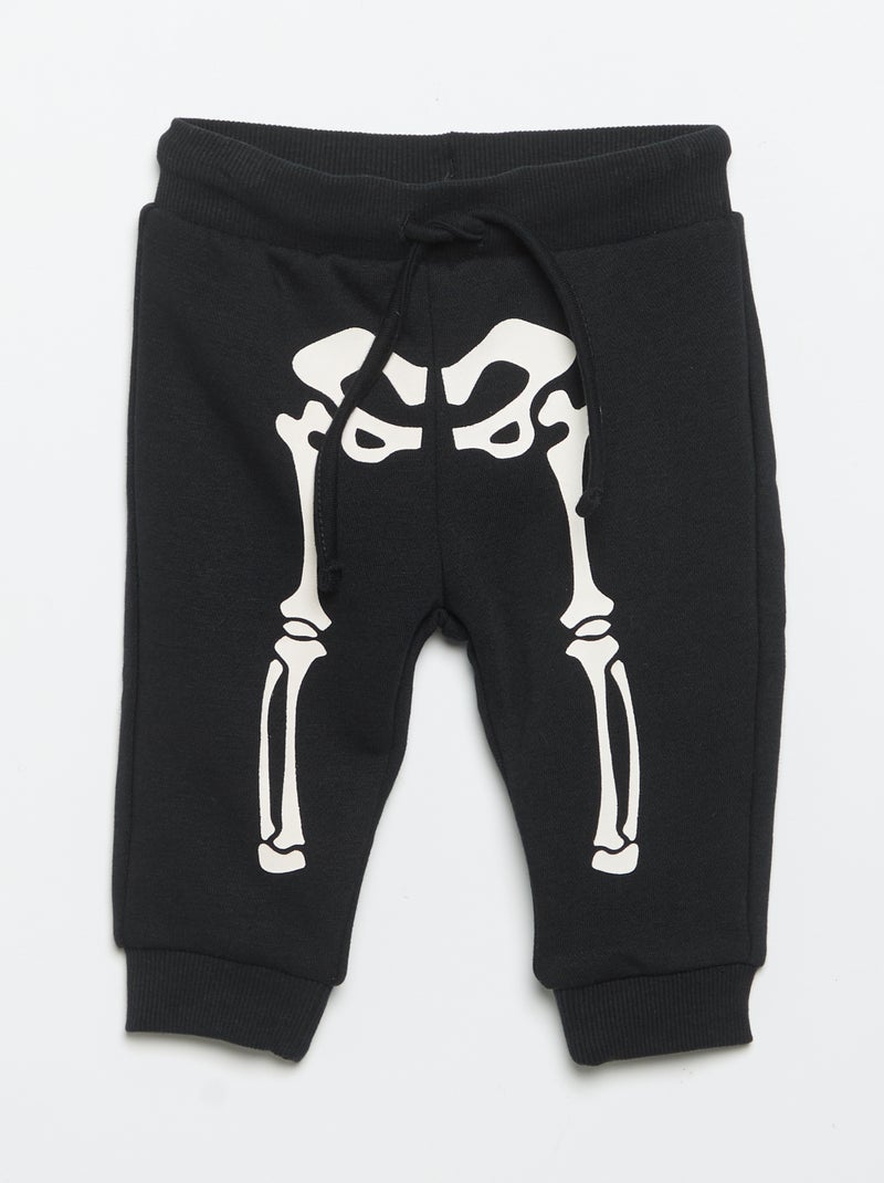 Ensemble 2 pièces 'Halloween' - Sweat + pantalon de jogging Noir - Kiabi