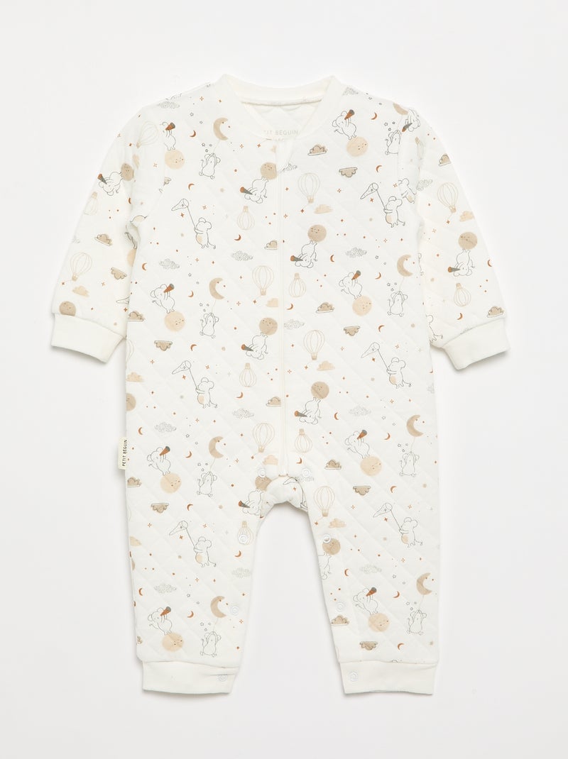 Ensemble 2 pièces 'Petit Béguin' - Combinaison + chaussons Blanc - Kiabi