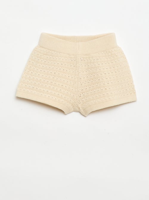 Ensemble 2 pièces short + T-shirt en crochet - Kiabi