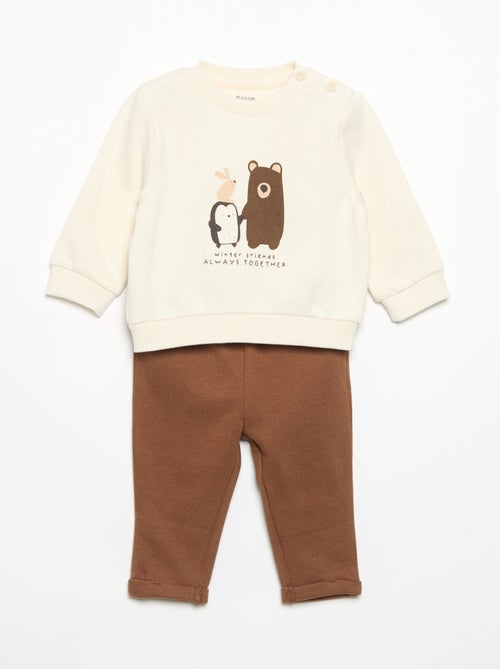 Ensemble 2 pièces sweat + pantalon - Kiabi Ensemble 2 pièces sweat + pantalon - Kiabi