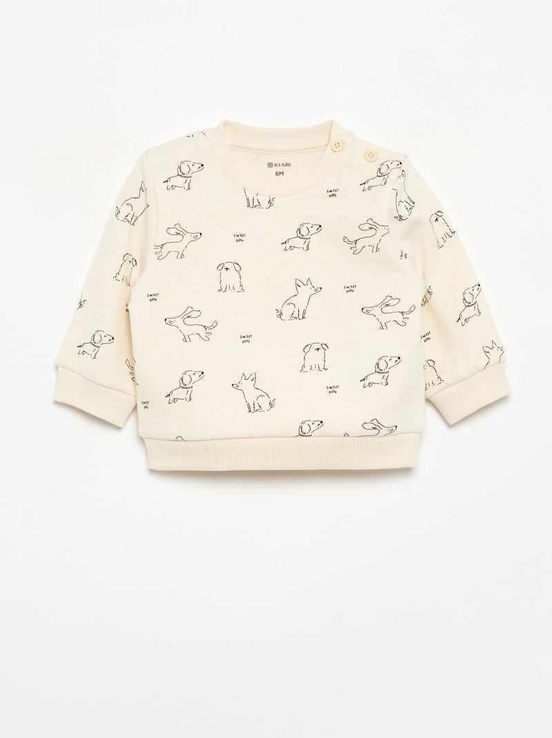 Ensemble 2 pièces sweat + pantalon Blanc - Kiabi