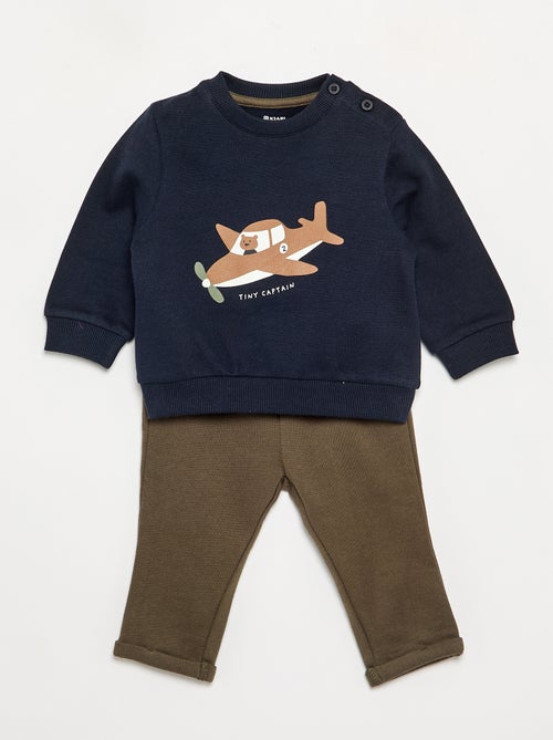 Ensemble 2 pièces sweat + pantalon - Kiabi