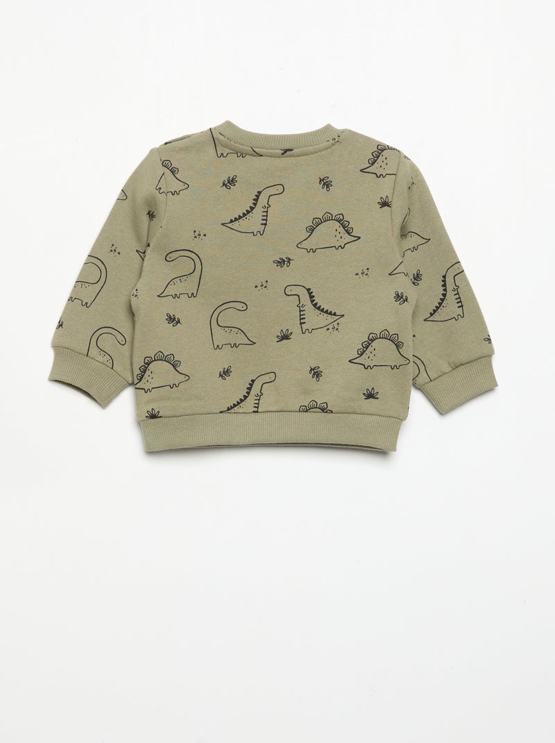 Ensemble 2 pièces sweat + pantalon Kaki - Kiabi