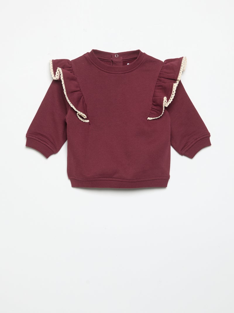 Ensemble 2 pièces : sweat-shirt + legging Violet - Kiabi