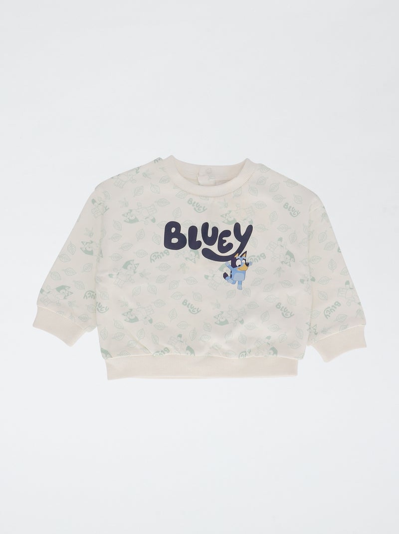 Ensemble 2 pièces sweat + short 'Bluey' Blanc - Kiabi