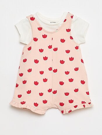 Ensemble 2 pièces T-shirt + combishort