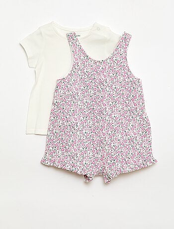 Ensemble 2 pièces T-shirt + combishort