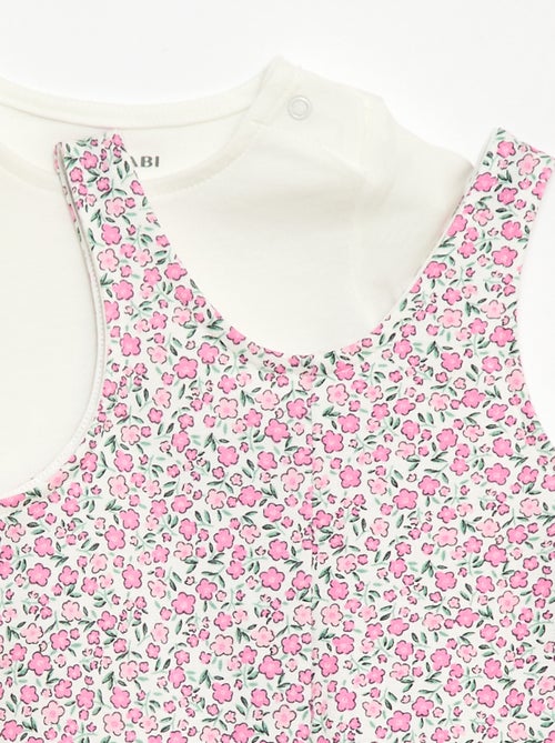 Ensemble 2 pièces T-shirt + combishort - Kiabi