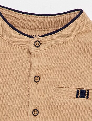 Ensemble 2 pièces t-shirt esprit polo + short en twill - 2 pièces