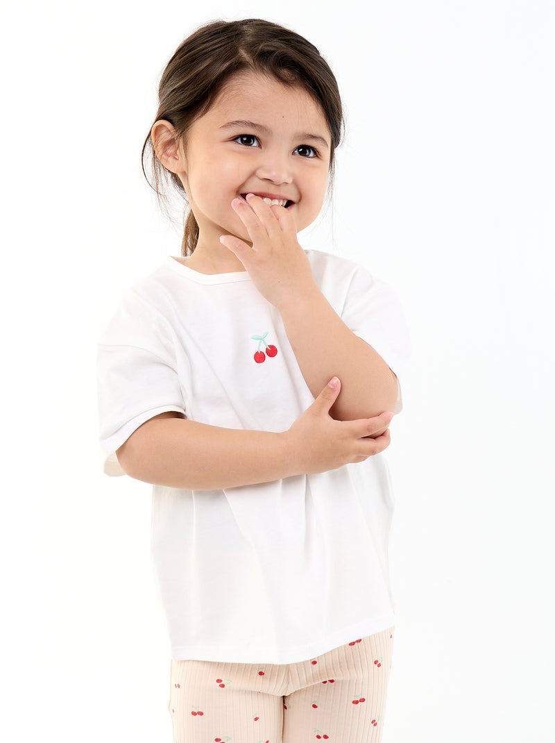 Ensemble 2 pièces T-shirt + legging Rose - Kiabi