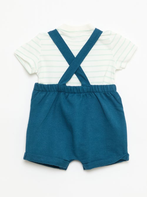 Ensemble 2 pièces T-shirt + salopette short - Kiabi