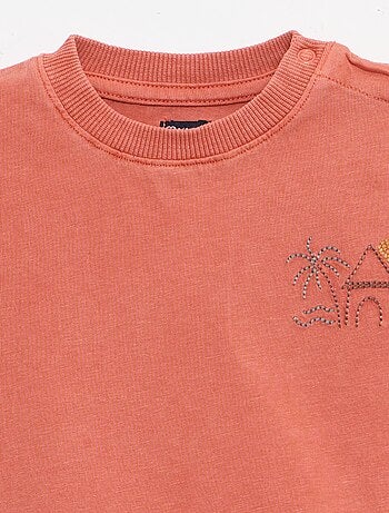 Ensemble 2 pièces tee-shirt brodé + short