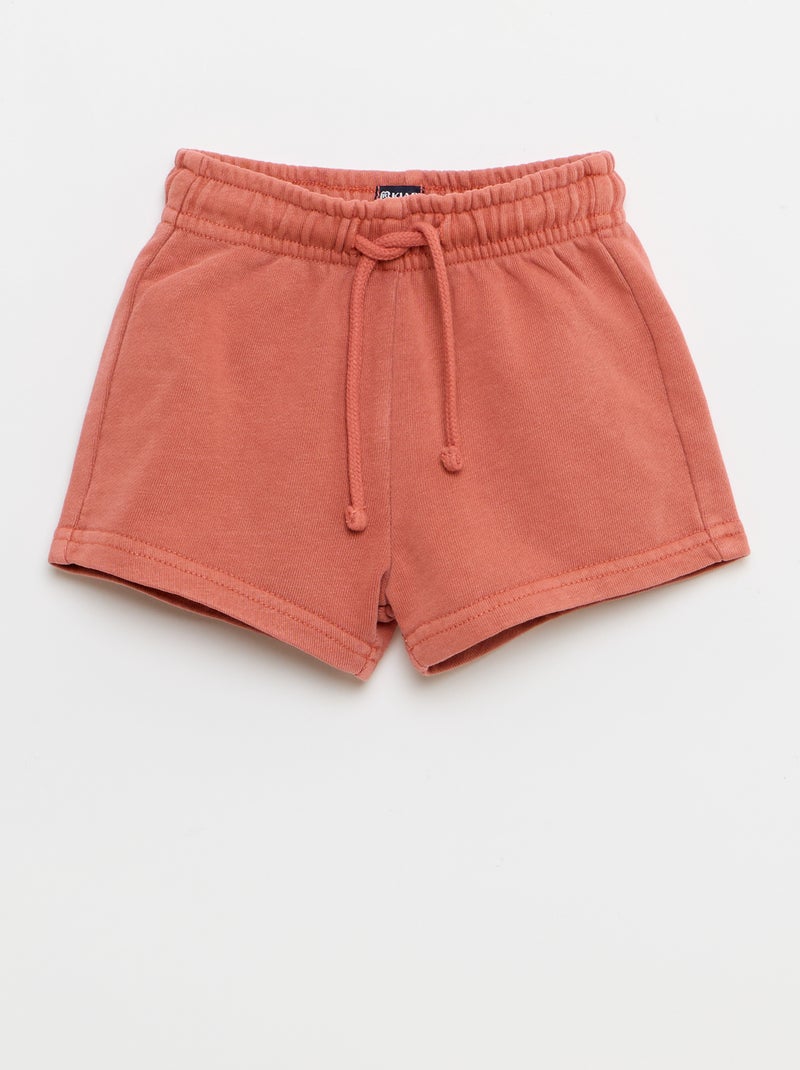 Ensemble 2 pièces tee-shirt brodé + short Rouge - Kiabi