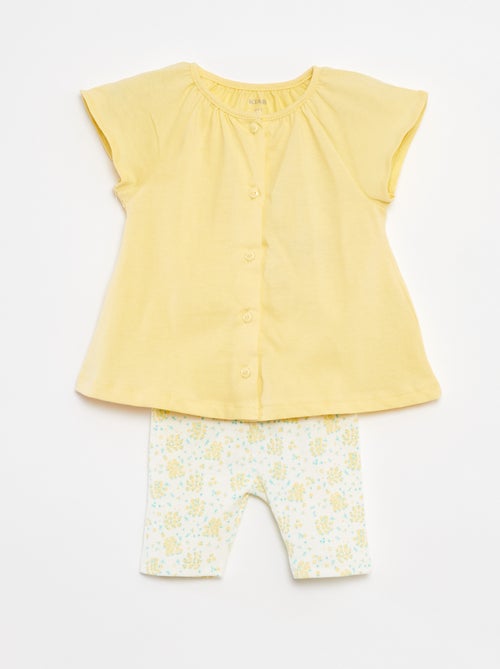 Ensemble 2 pièces tee-shirt + legging imprimé - Kiabi