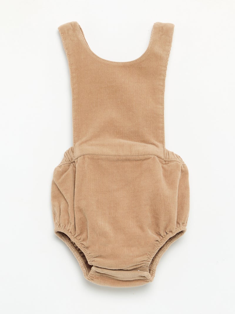 Ensemble 3 pièces - Barboteuse + blouse + paire de collants Beige - Kiabi
